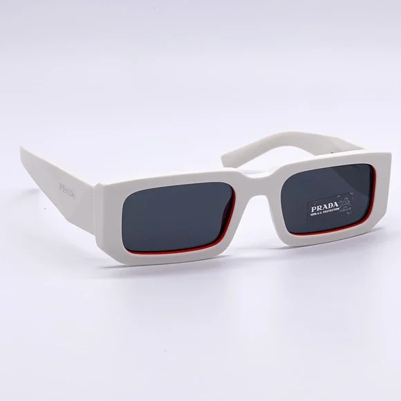 NEW PRADA PR06YS 17M5S0 WHITE ORANGE PRADA SUNGLASSES SPR 06Y 17M5S0 NEW PR06YS - Picture 4 of 12